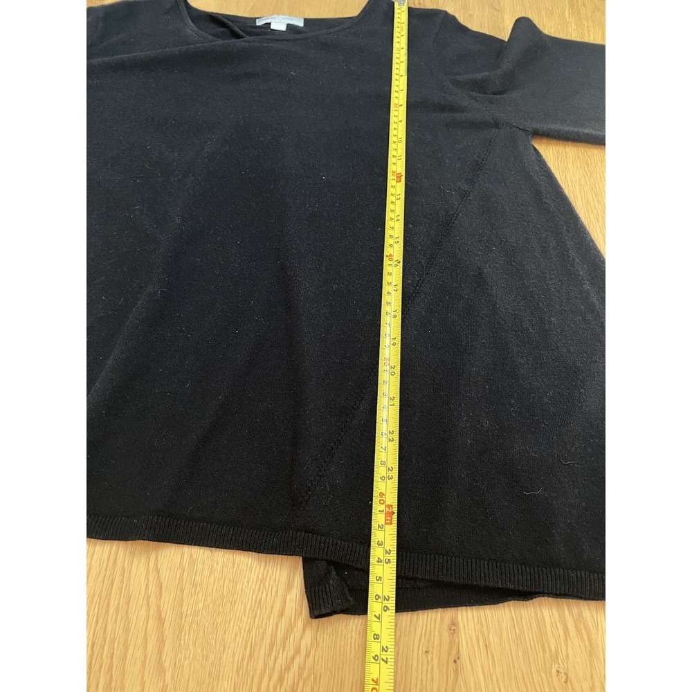Hilary Radley Women's Sweater Size Large Black Open Back Soft Cozy 3/4 Sleeve - Picture 7 of 9